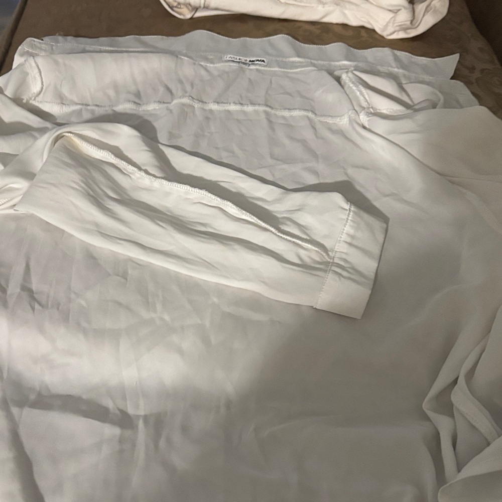 Fashion Nova Cream Long Sleeve Top